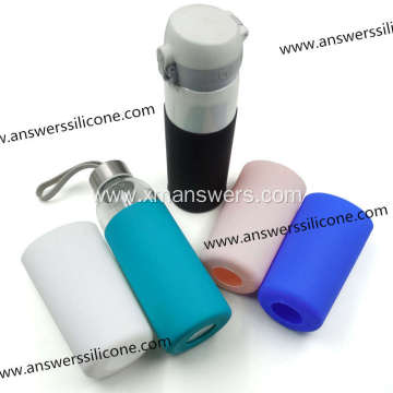 Insulation NonSlip Cup Protector Silicone Sleeves Rubber Lid